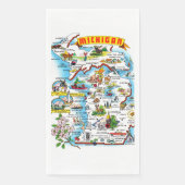 Serviette En Papier Michigan Map (Devant)