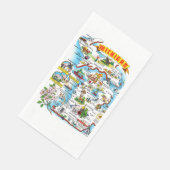 Serviette En Papier Michigan Map (Coin)
