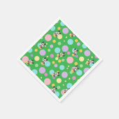Serviette En Papier Mickey Mouse Polka Dot  green Baby Shower (Coin)