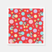 Serviette En Papier Mickey Mouse Polka Dot  red Baby Shower (Devant)