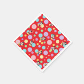 Serviette En Papier Mickey Mouse Polka Dot  red Baby Shower (Coin)