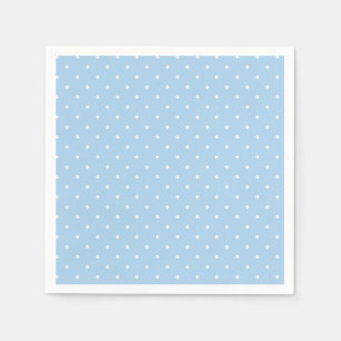 Serviette En Papier Micro pois blanc - Bleu bébé