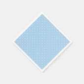 Serviette En Papier Micro pois blanc - Bleu bébé (Coin)