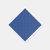 Serviette En Papier Micro pois blanc - Bleu vrai (Coin)