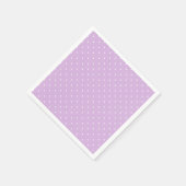 Serviette En Papier Micro pois blanc - Lilas doux (Coin)