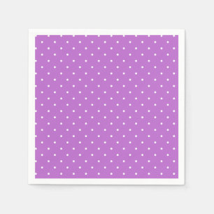 Serviette En Papier Micro pois blanc - Orchidée violet