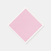 Serviette En Papier Micro pois blanc - Rose clair (Coin)