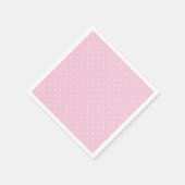 Serviette En Papier Micro pois blanc - Rose clair (Coin)