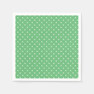 Serviette En Papier Micro pois blanc - Vert été
