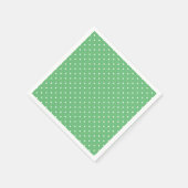 Serviette En Papier Micro pois blanc - Vert été (Coin)