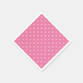 Serviette En Papier Micro Stars Blanc - Fuchsia Rose (Coin)