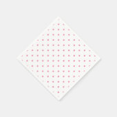 Serviette En Papier Micro Stars Fuchsia Rose - Blanc (Coin)