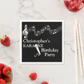 Serviette En Papier Microphone à échelle musicale du Karaoke Party (En situation)