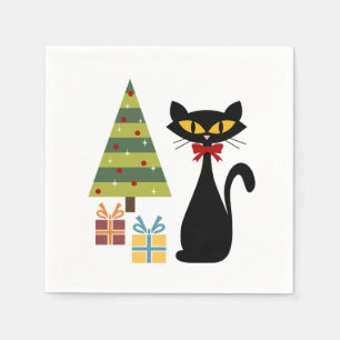 Serviette En Papier Mid Century chat Papier Napkin