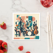 Serviette En Papier Mid Century Jazz Age Sextet (En situation)
