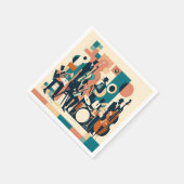 Serviette En Papier Mid Century Jazz Age Sextet (Coin)