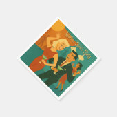 Serviette En Papier Mid Century Martini Dance Party (Coin)