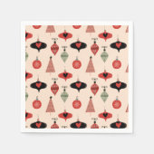 Serviette En Papier Mid Century Modern Christmas Pattern (Devant)