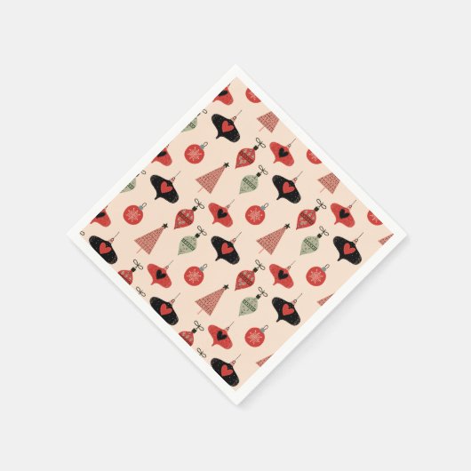 Serviette En Papier Mid Century Modern Christmas Pattern  (Coin)