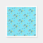 Serviette En Papier Mid Century Modern Eames atomique Starburts person (Devant)