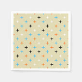 Serviette En Papier Mid Century Moderne Rétro Motif Starburst (Devant)