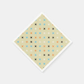 Serviette En Papier Mid Century Moderne Rétro Motif Starburst (Coin)