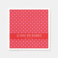 Mid Century Rouge rose rouge Géométrique Mariage p