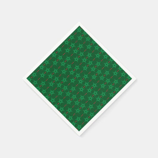 Serviette En Papier Mid Mod Garland Livre vert Naples (Coin)