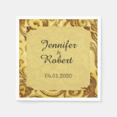 Serviette En Papier Midas Touch Gold Mariage Napkin (Devant)