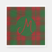 Serviette En Papier Middleton Tartan Monogrammé (Devant)
