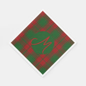 Serviette En Papier Middleton Tartan Monogrammé (Coin)