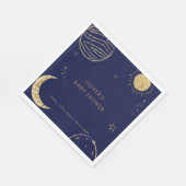 Serviette En Papier Midnight Galaxy Moon Star Boy Baby shower (Coin)