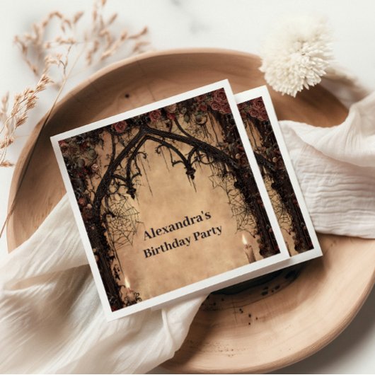 Serviette En Papier Midnight Gothic Cathedral Birthday