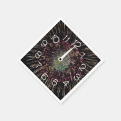 Serviette En Papier Midnight New Years Eve Clock On Fireworks  (Coin)