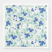 Serviette En Papier Midsummer Rustic Blueberry Berry Motif d'été (Devant)