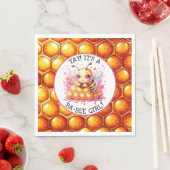 Serviette En Papier Miel abeille thème Baby shower de fille (En situation)