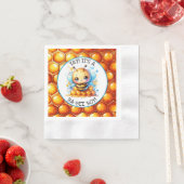 Serviette En Papier Miel abeille thème Baby shower garçon (En situation)