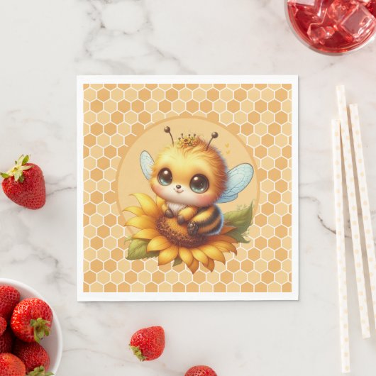 Serviette En Papier Miel Bee (En situation)