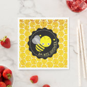 Serviette En Papier Miel Bee Bumblebee Thème Babee Douche Napkins (En situation)