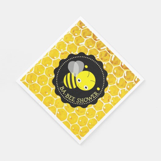 Serviette En Papier Miel Bee Bumblebee Thème Babee Douche Napkins (Coin)
