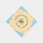 Serviette En Papier Miel Bee Thémé Baby shower de garçon serviettes (Coin)