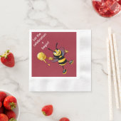 Serviette En Papier Miel rouge Bee Rosh HaShana (En situation)