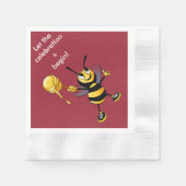 Serviette En Papier Miel rouge Bee Rosh HaShana (Devant)
