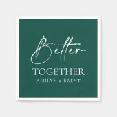 Serviette En Papier Mieux Ensemble Cocktails Mariages verts serviettes (Devant)