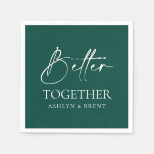 Serviette En Papier Mieux Ensemble Cocktails Mariages verts serviettes