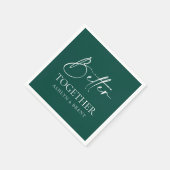 Serviette En Papier Mieux Ensemble Cocktails Mariages verts serviettes (Coin)