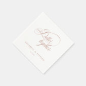 Serviette En Papier Mieux Ensemble ! Moderne, calligraphie, (Coin)