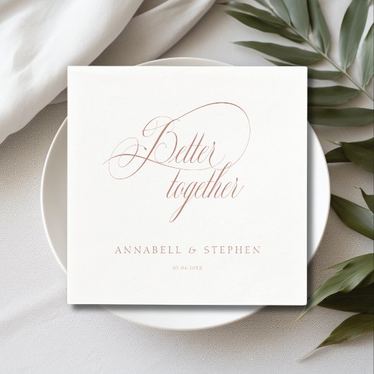 Serviette En Papier Mieux Ensemble ! Moderne, calligraphie,