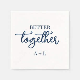 Serviette En Papier Mieux ensemble Répétition de mariage Fiançailles 