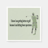 Serviette En Papier Mieux se rendre au golf (Devant)